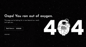 user experience is improved by this microcopy that makes the 404 page fun