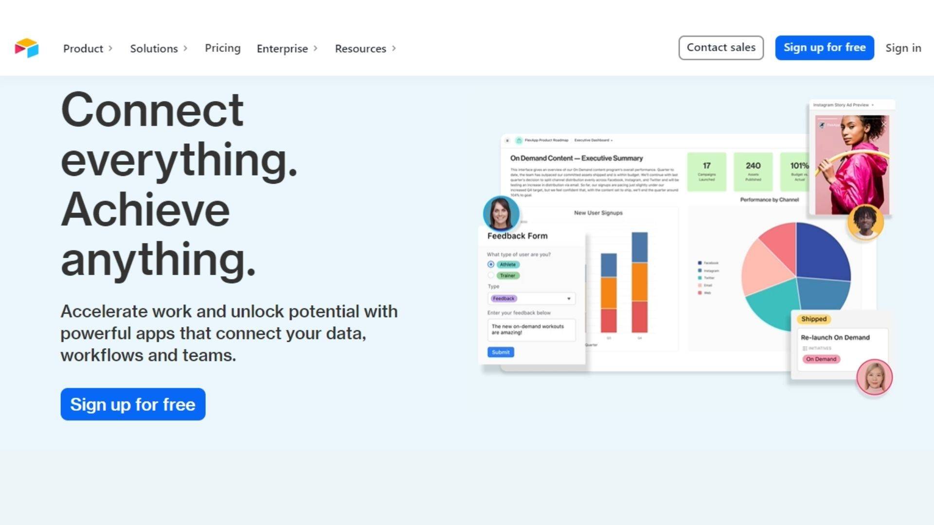 saas landing pages examples airtable